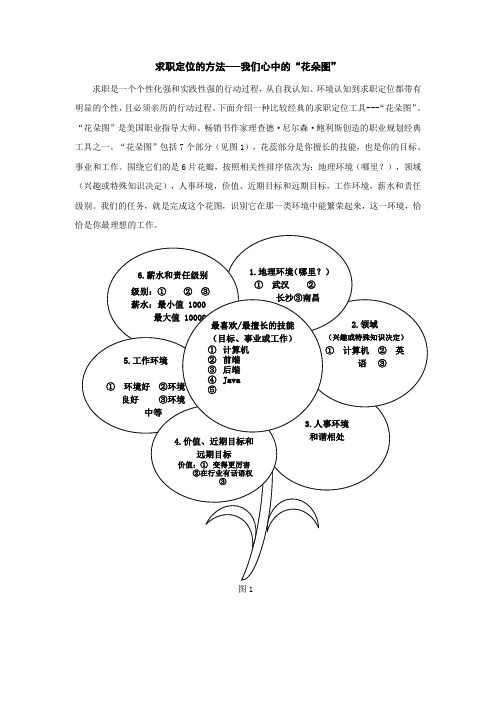 课后作业:打开你的工作花朵图--职业定位