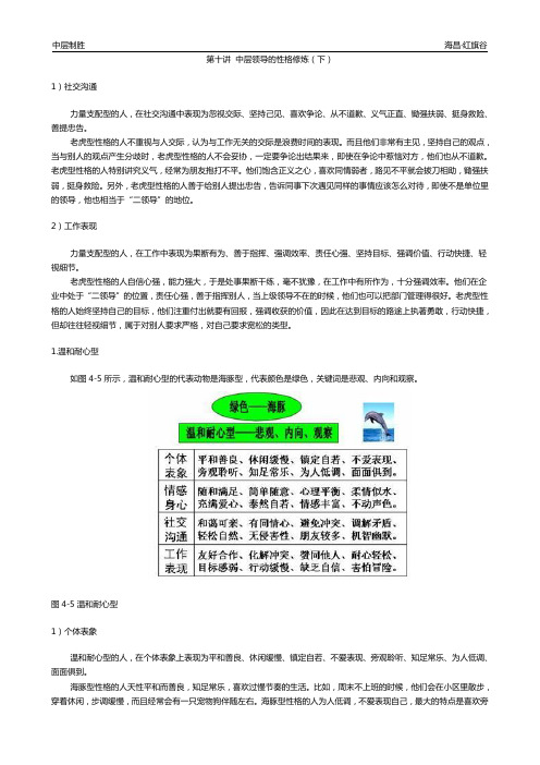 第十讲  中层领导的性格修炼(下)