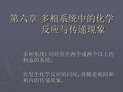 反应工程    第六章 多项系统中的化学反应与传递现象