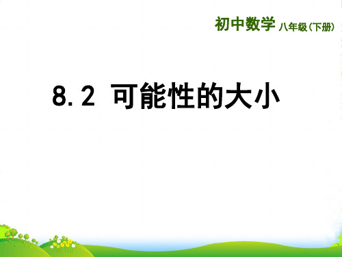 苏科版八年级数学下册第八章《可能性的大小》课件1