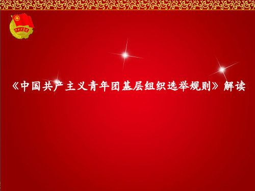 《中国共产主义青年团基层组织选举规则》解读