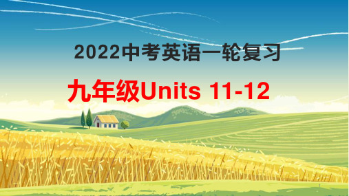 中考英语一轮复习人教版九年级Units11-12复习课件