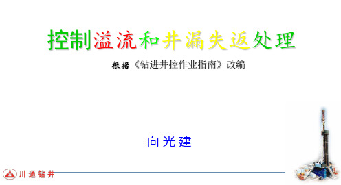 控制溢流和井漏失返处理