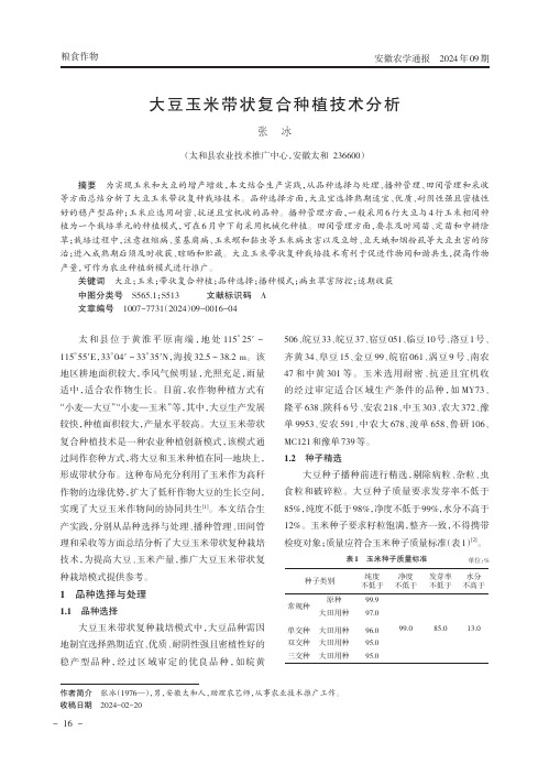 大豆玉米带状复合种植技术分析