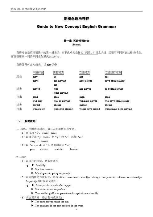 (完整)新概念英语语法大全,推荐文档