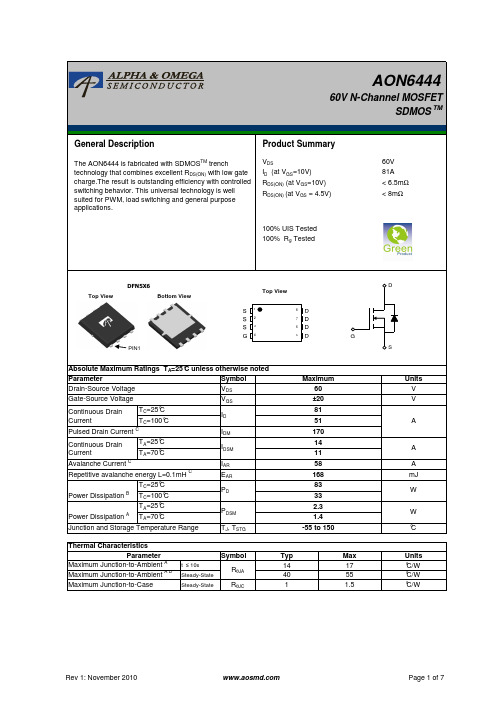 AON6444 规格书