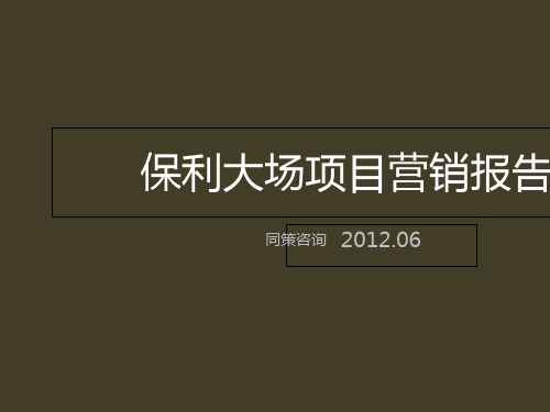 某地区项目管理及营销策划管理知识分析报告(PPT 92页)