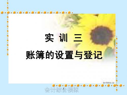 账簿的设置与登记