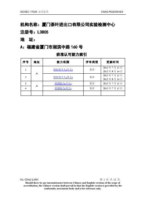 茶叶行业的检测项目及参考标准大汇总