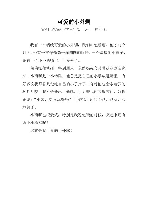 可爱的小外甥