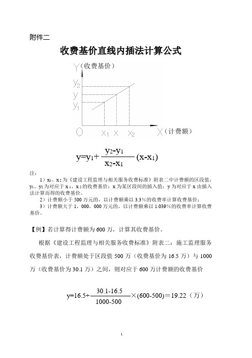 直线内插法计算公式