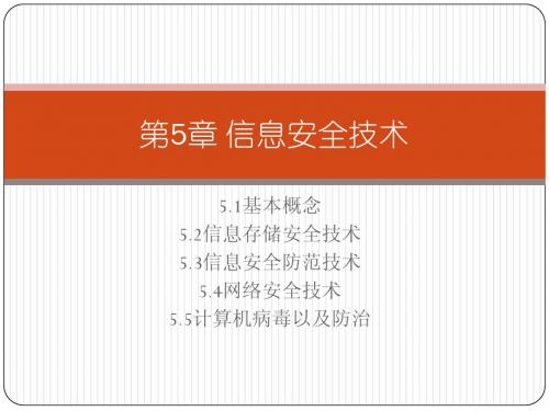 计算机基础第五章安全信息
