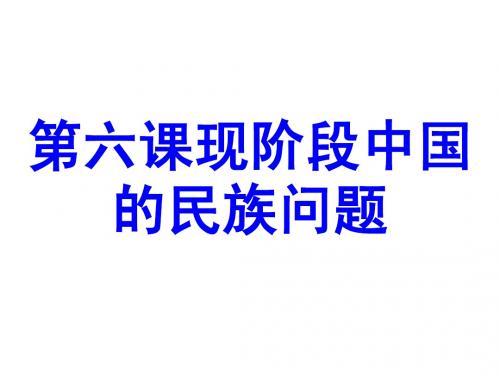 第六课现阶段的民族问题1