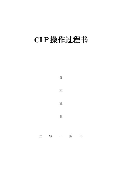 CIP操作过程书