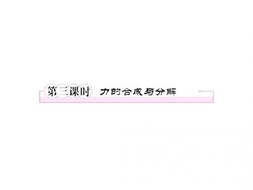 1-3力的合成与分解