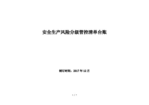 立象木业风险分级管控清单台账模板