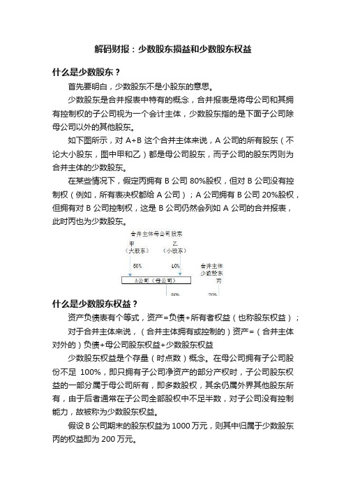 解码财报：少数股东损益和少数股东权益