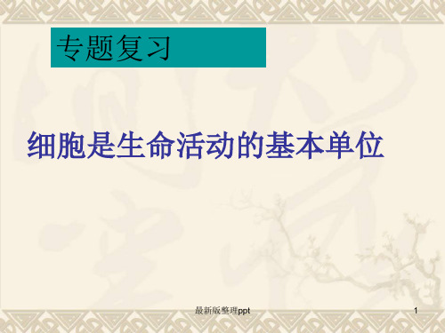 七年级生物《细胞是生命活动的基本单位》复习ppt课件