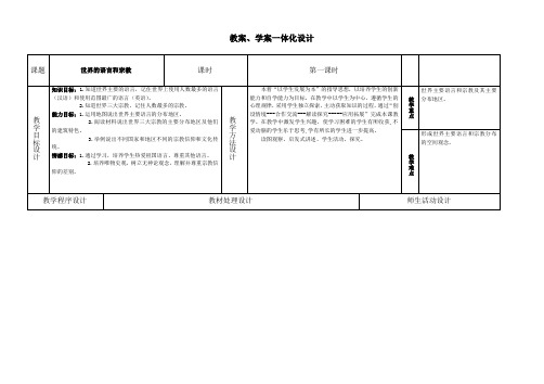 世界的语言和宗教