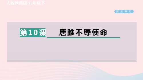 陕西专版2024春九年级语文下册第三单元10唐雎不辱使命作业课件新人教版