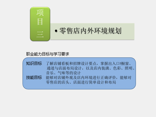 零售管理实务课件 项目3-4