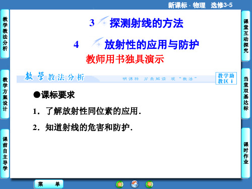 高中物理课件：放射性的应用与防护