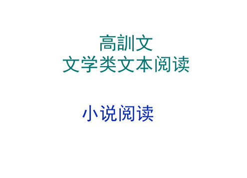 2019年高考语文小说复习专题