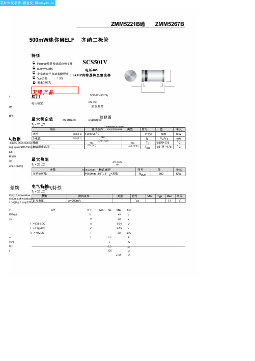 ZMM5252B中文资料(WILLAS ELECTRONIC)中文数据手册「EasyDatasheet - 矽搜」