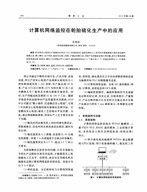 计算机网络监控在轮胎硫化生产中的应用