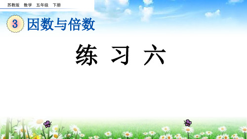 (2023春)苏教版五年级数学下册《 练习六》PPT课件