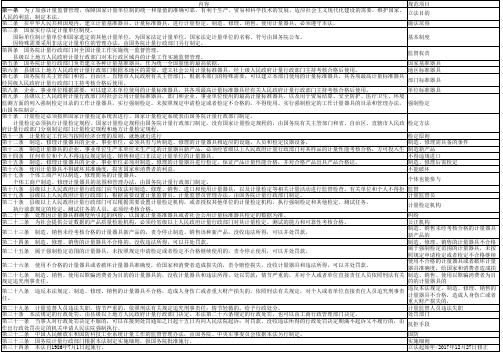 中华人民共和国计量法2018个人分解学习笔记