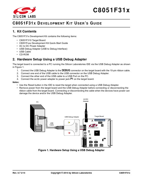 C8051F31 X 开发板用户指南说明书