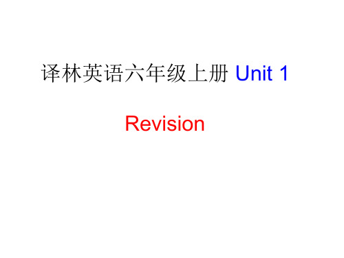 新译林英语六年级上册 Unit 1 Revision