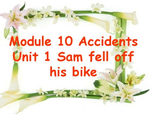 U1 Sam fell off his bike