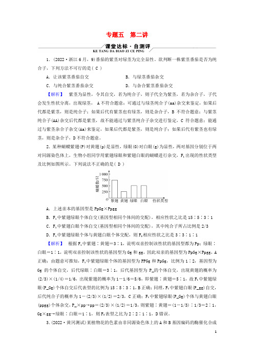 (新高考适用)2023版高考生物二轮总复习 专题5 遗传规律与伴性遗传 第2讲 伴性遗传与人类遗传病