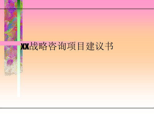 xx战略咨询项目建议书