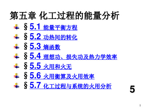 合工大-化工热力学-第五章_化工过程的能量分析资料