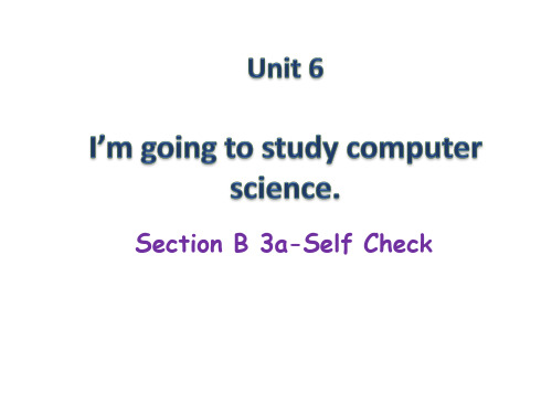 Unit 6 Section B 3a-self check 课件 人教版八年级英语上册