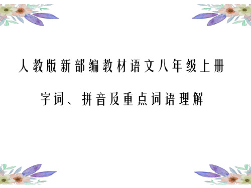 精华一    新部编人教版八上字音、字形梳理 -