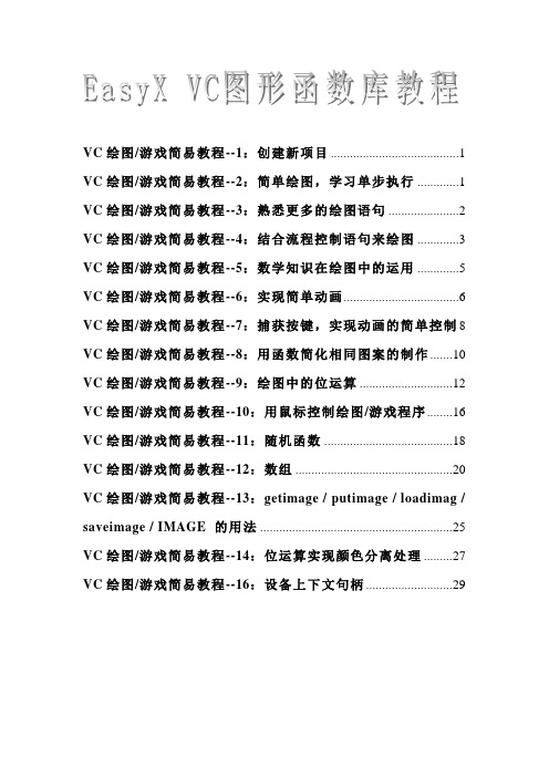 VC绘图教程