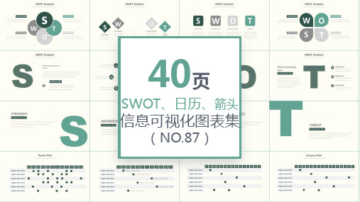 信息可视化图表集(SWOT、日历、箭头)