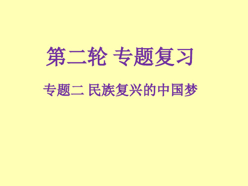 广东省2019年中考历史解读总复习课件：专题二 民族复兴的中国梦(共20张PPT)