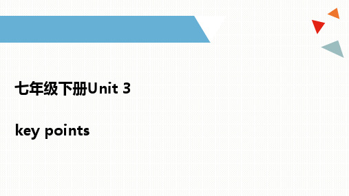 人教版七年级英语下册Unit 3 知识点总结课件(共25张)