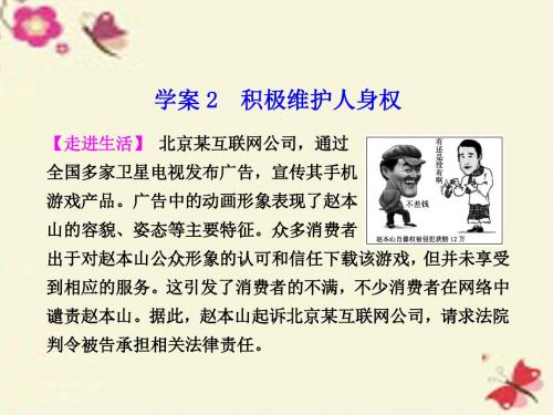人教版高中政治选修5专题二《积极维护人身权》ppt课件