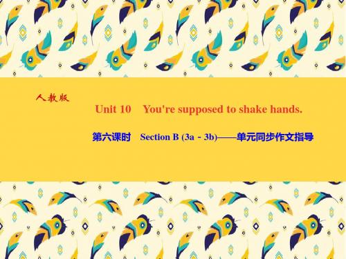 九年级英语下册课件:unit 10 第六课时 Section B (3a-3b)——单元同步作文指导