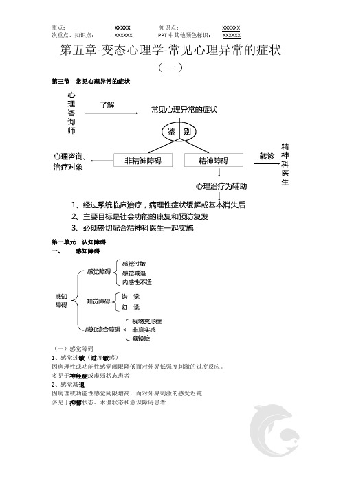 34-第五章-变态心理学-常见心理异常的症状(一)