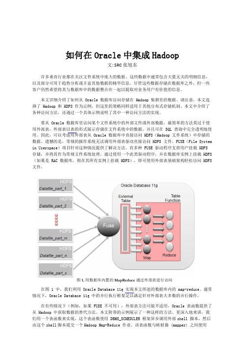 如何在Oracle中集成Hadoop