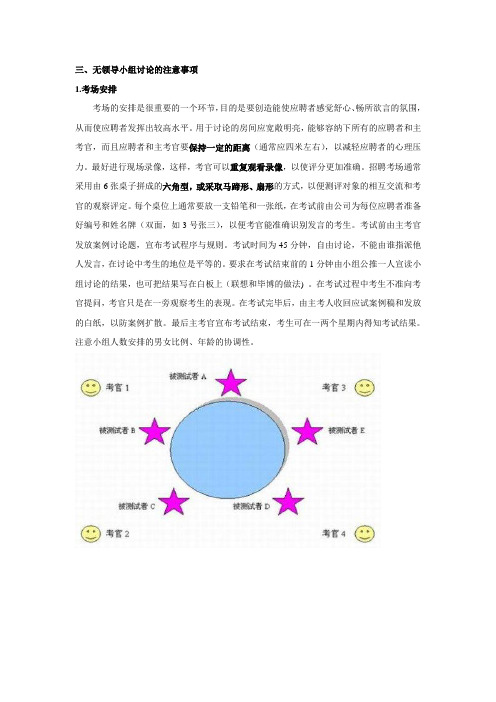 无领导流程与现场布置