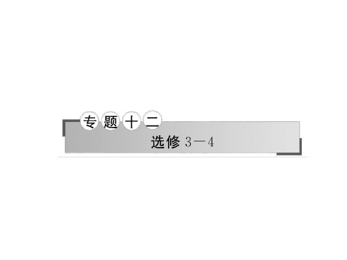 2017年高三物理二轮专题复习：十二、选修3-4 (共97张PPT)