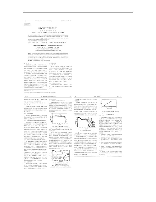 DNA电化学传感器的研制_图文.